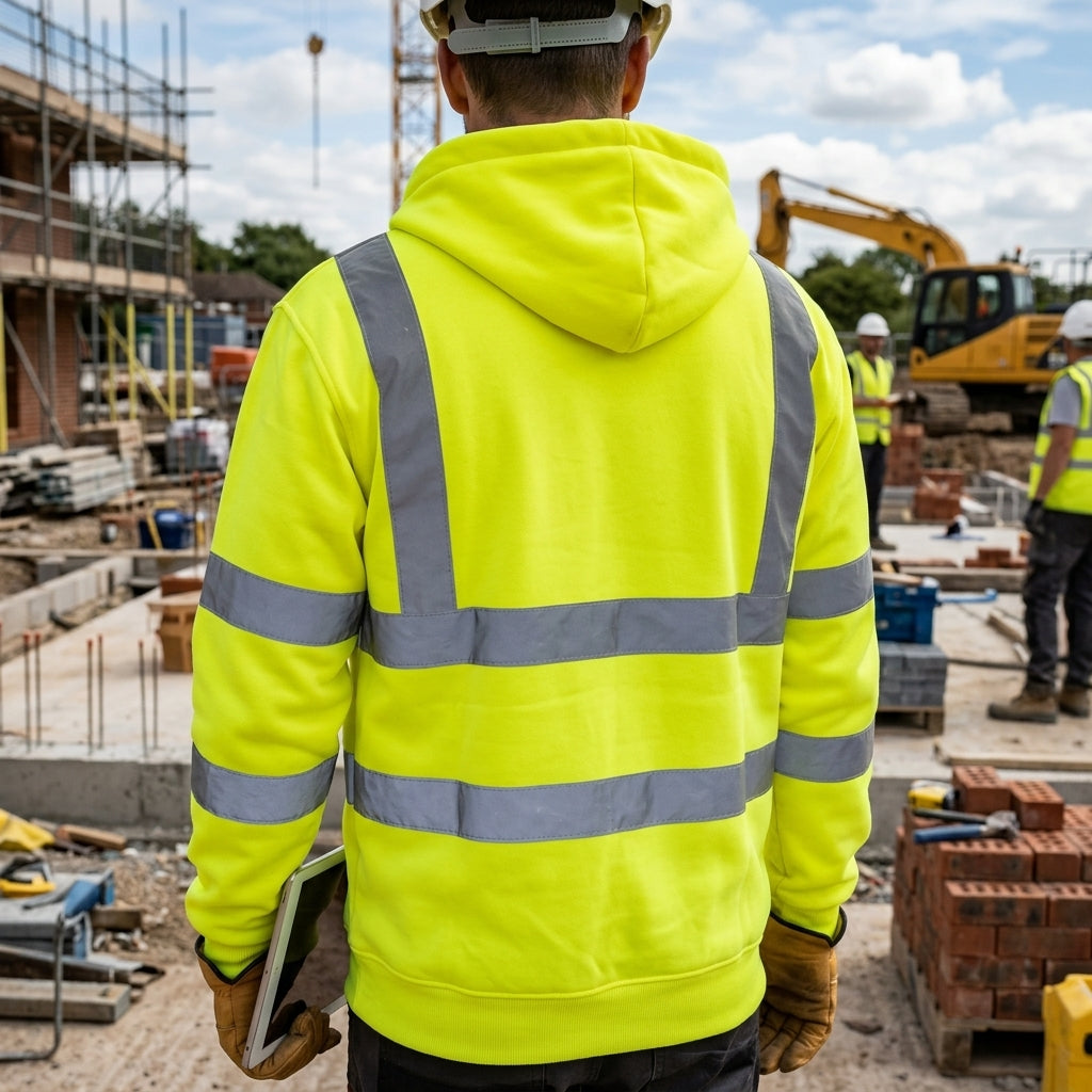 High Visibility Zipped Hoodie EN ISO 20471 Class 3