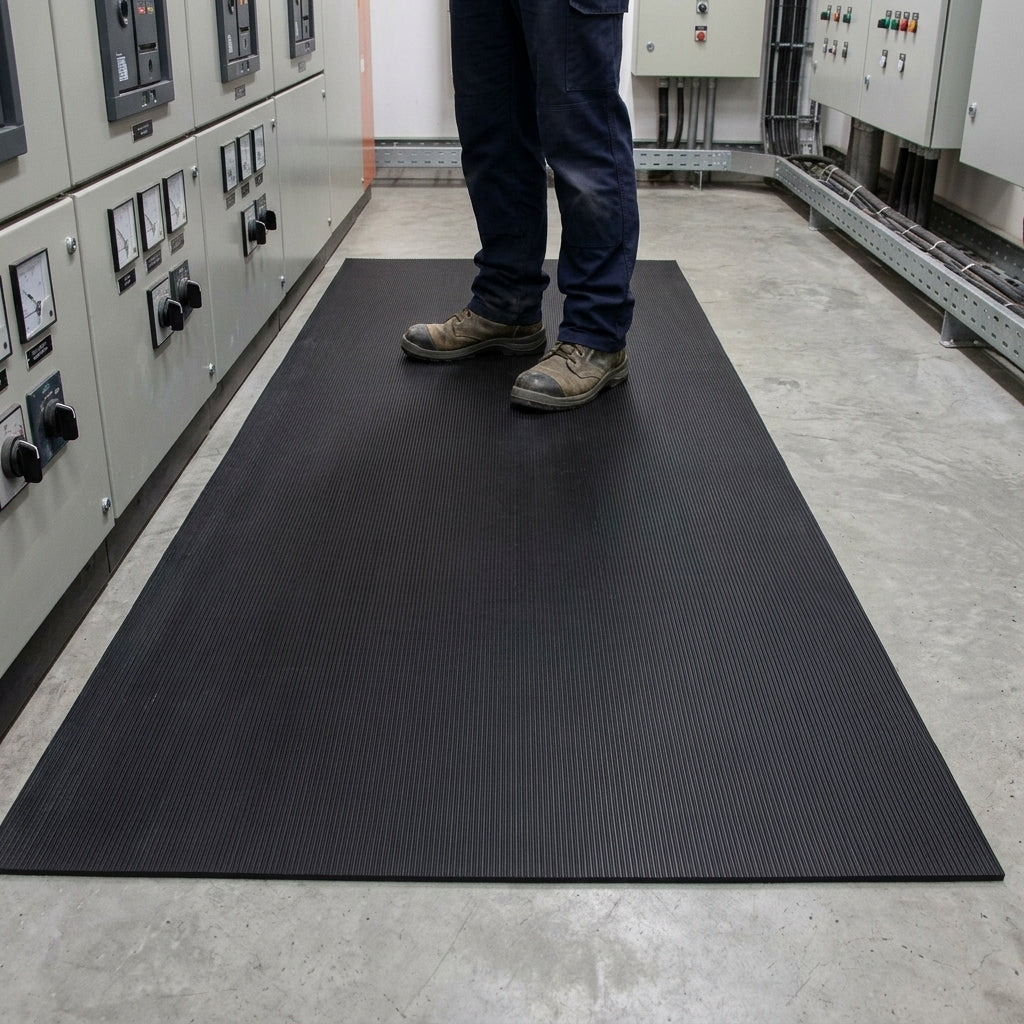 Electrical Safety Matting BS EN 61111 Ribbed Surface