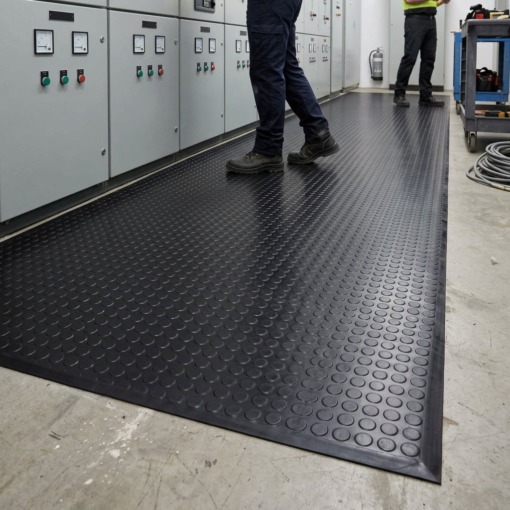 Studded Surface Vinyl Floor Matting - 1.2m Width, 2mm Thickness