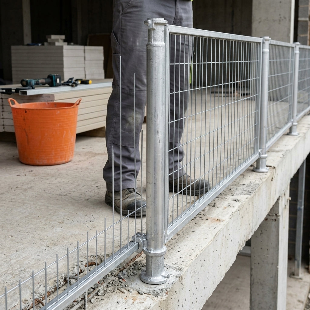 Aluminium Post for Edge Barrier Systems 48.3mm