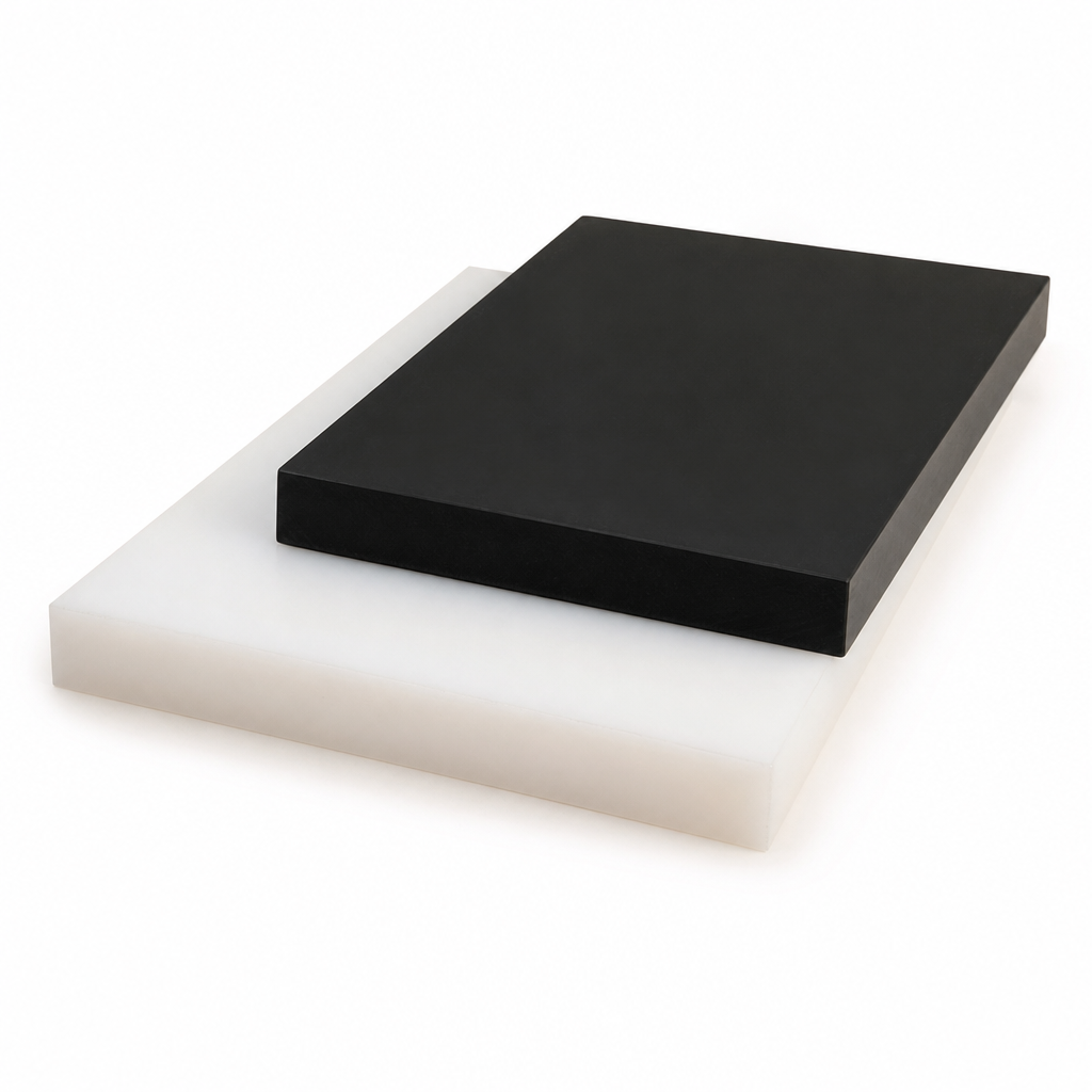 High Density Polyethylene Natural (milky-white) / Black Sheet 10mm to 30mm thick for Cutting boards & wear strips - Polyethylene Sheet in use