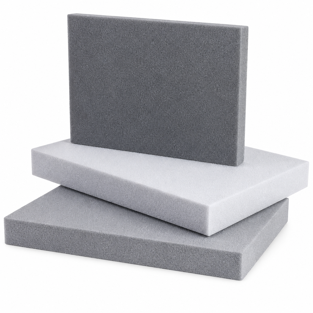 Polyethylene Black-Grey / White Sheet 3mm to 100mm thick for Padding & soundproofing - Foam Sheet in use