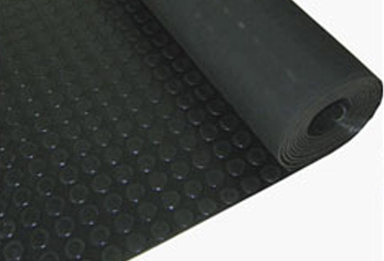 Non Slip Rubber Flooring Rolls Studded Dot Penny Pattern Heavy Duty 