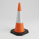 One Piece Traffic Cone with Weighted Base - 500mm or 750mm Height (view 2)