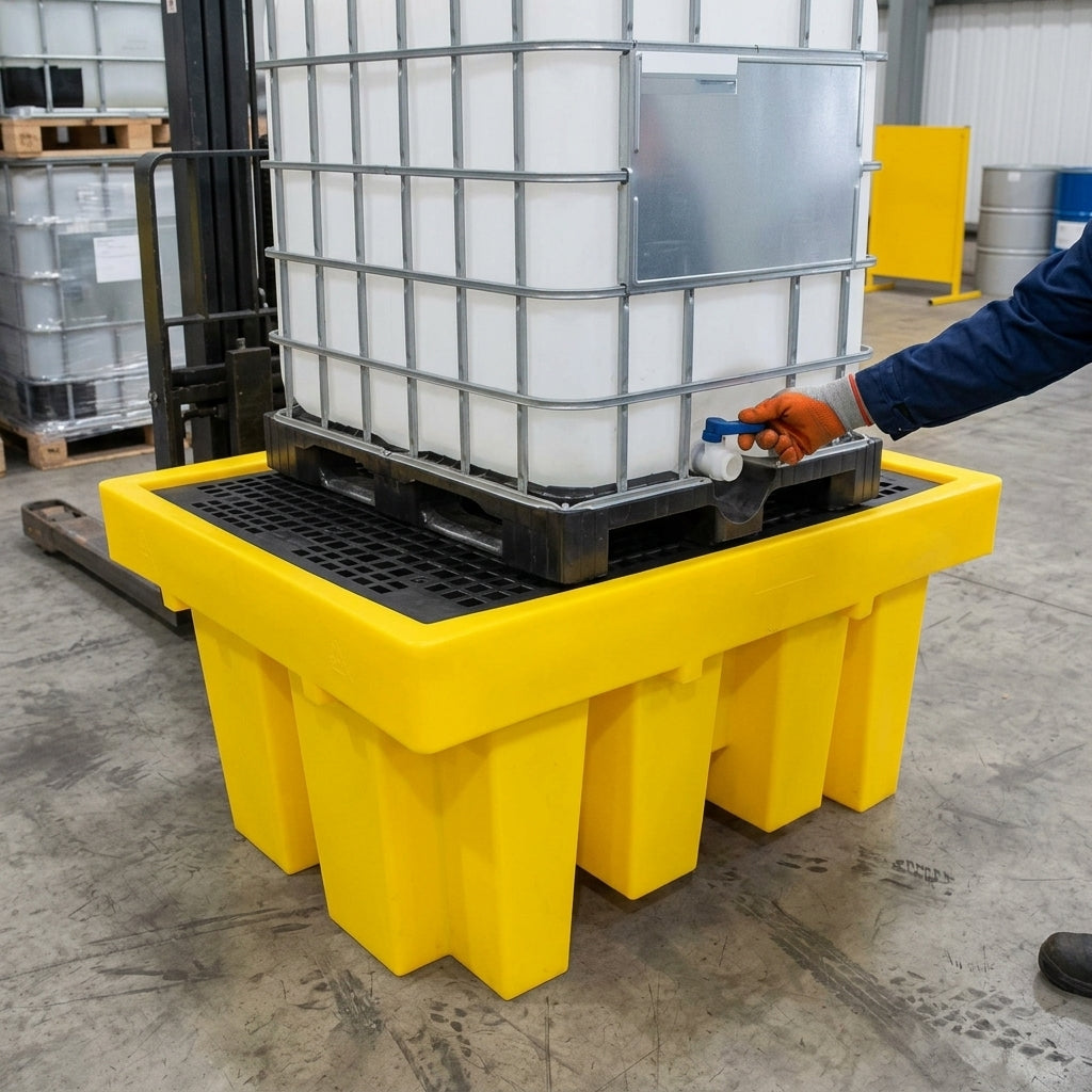 IBC Containment Pallet with Removable Grid 1100 Litre
