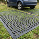 Recycled Rubber Soil Retention Mat with Open Cellular Structure