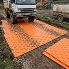 Composite Trackout Mat with Diamond Surface - Heavy Duty Reusable