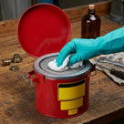 Steel Swab Pail with Hinged Cover and 191mm Dasher Plate