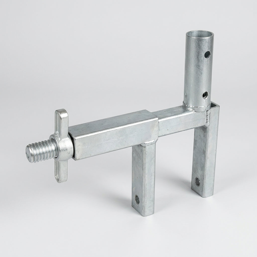 Edge Protection Barrier Clamp – Galvanised Steel with Swivel Socket (view 2)