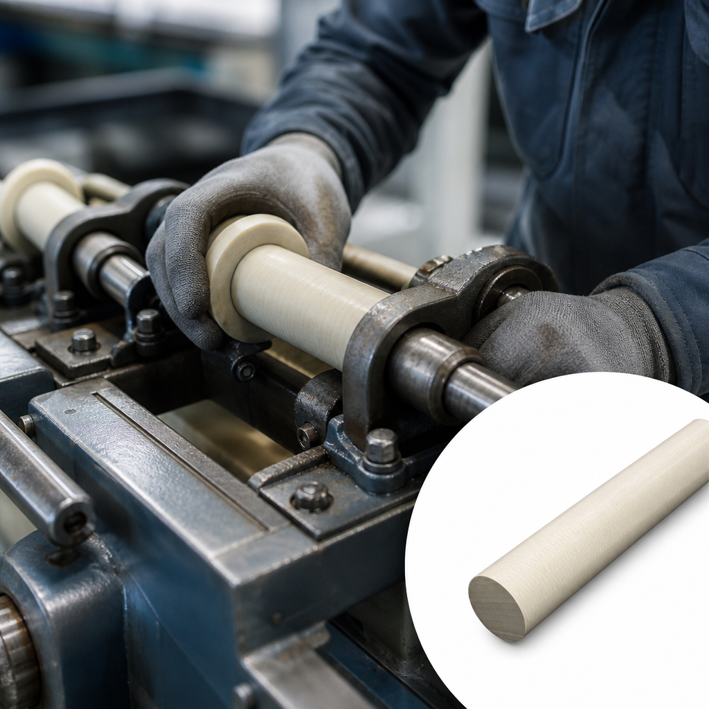 Peek 1000 Natural (brownish-grey) Rod 6mm to 16mm dia for Bearings & wear pads - UK Engineering Plastics