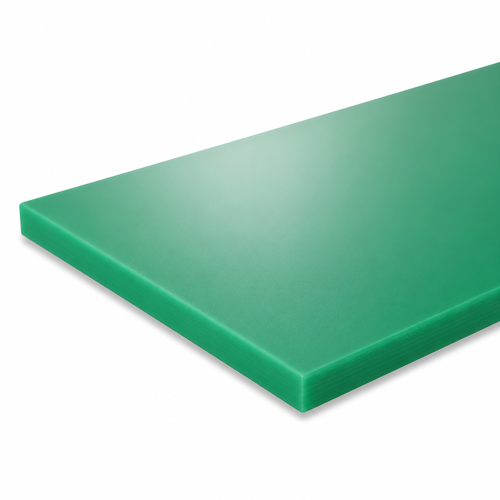 RG1000 Green UHMWPE Sheet for Non-FDA Applications 5mm to 40mm thick - Sheet in use