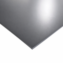 Dark grey sheet corner on white, bright highlight sweeping across the smooth face
