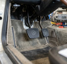 Brake and accelerator pedal pads fitted in a Triumph Stag automatic footwell
