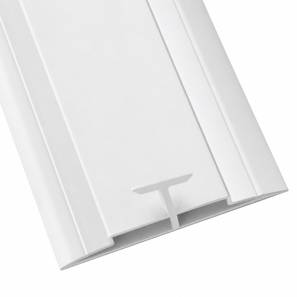 PVC Cladding Division Bar White 8ft for Hygienic Spaces - Wall Cladding Profiles in use
