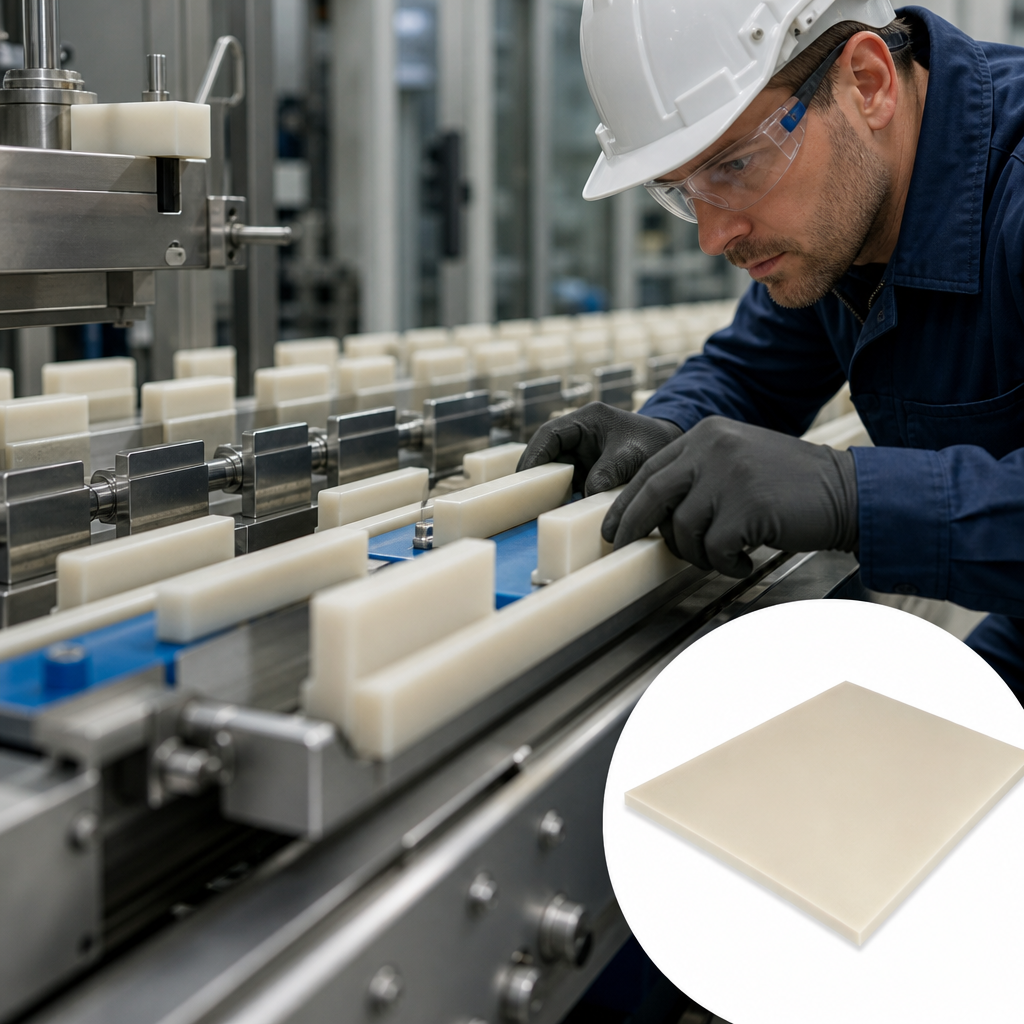 Nylon 6 Natural Sheet 2000mm x 1000mm for Insulators & cams 1mm to 6mm thick - UK Engineering Plastics