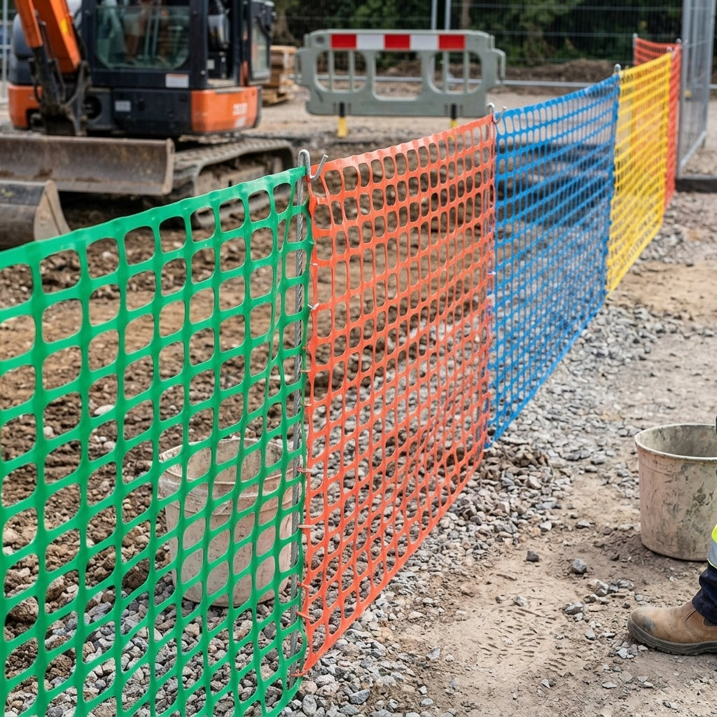 Plastic Barrier Fencing Mesh Lightweight Roll for Site Safety