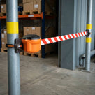 Retractable Tape Barrier Unit with Multi-Surface Bracket - 9m Tape