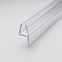 Length of clear seal on white, glass channel with a soft fin in line with one channel wall