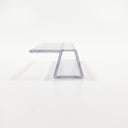 Vertical fin seal profile for 10-12mm glass - 14mm channel with soft side fin in 10-25mm widths