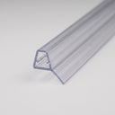 Length of clear seal on white, glass channel with a soft fin angled out from the channel base
