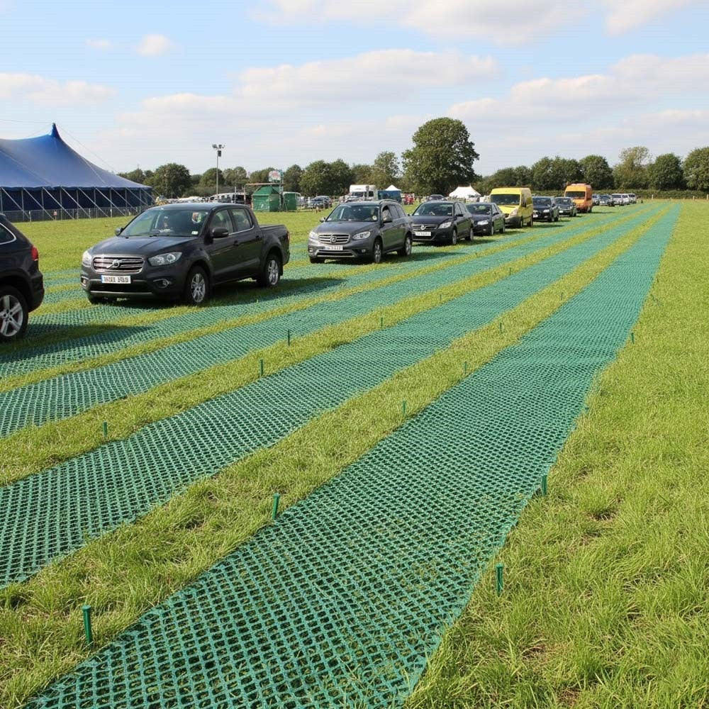 green anti slip mesh for car path driveways