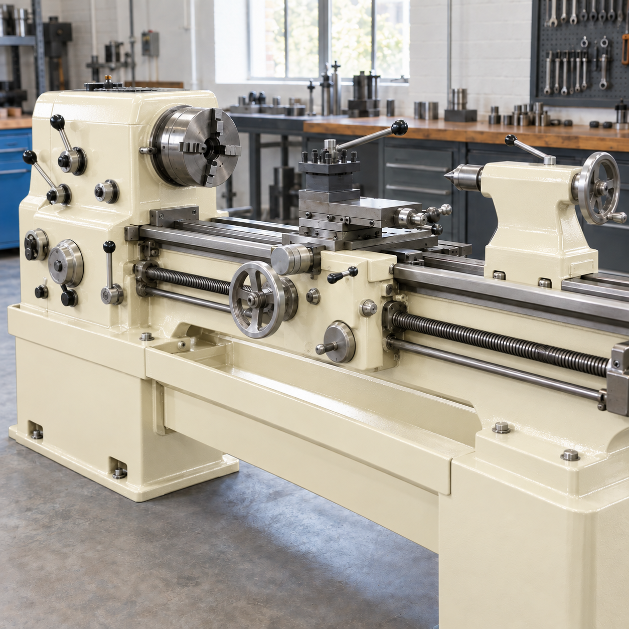 Cream illustrative application: Industrial Machinery Enamel – Durable Gloss Metal Paint