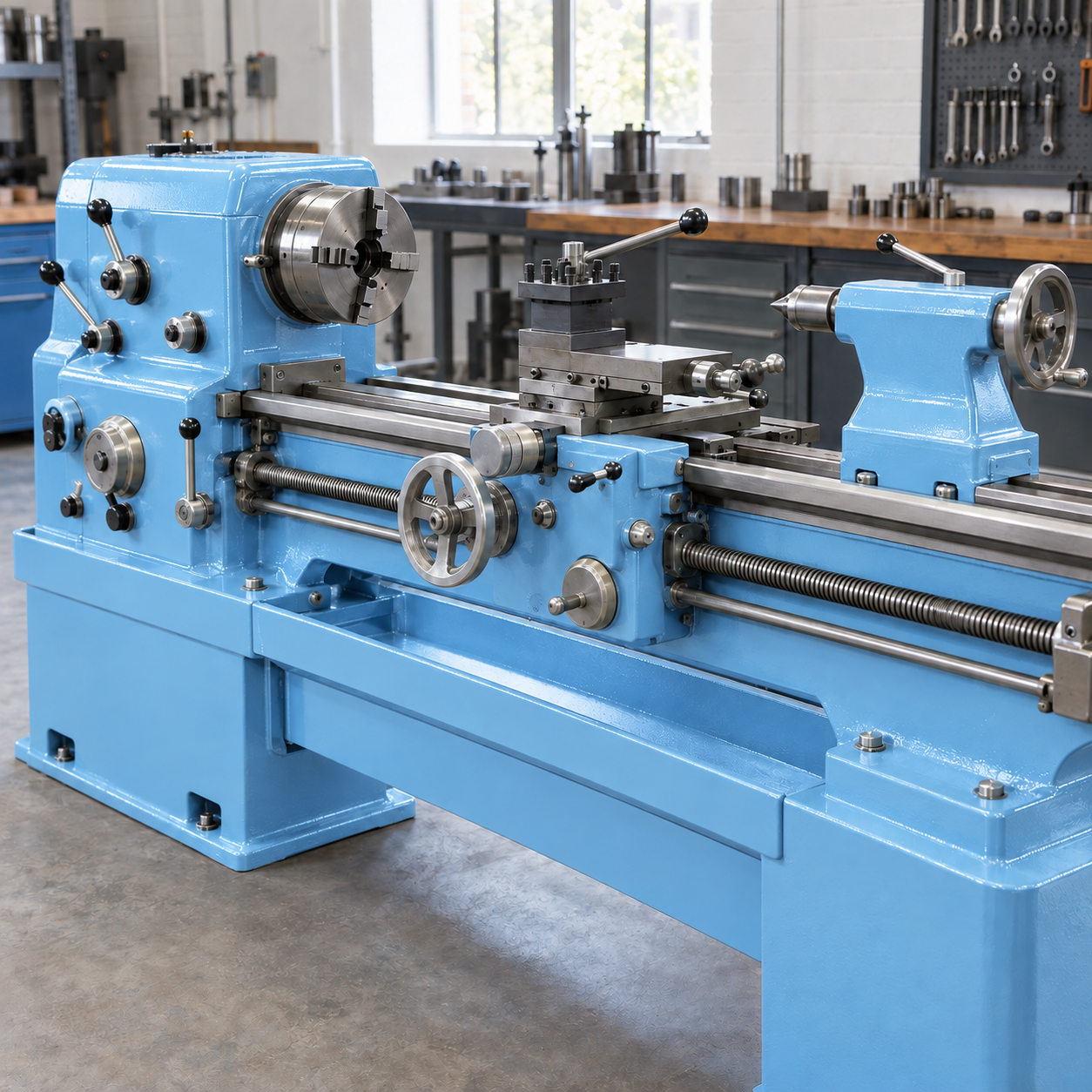 Light Blue illustrative application: Industrial Machinery Enamel – Durable Gloss Metal Paint