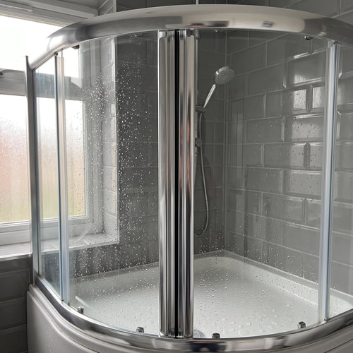 Chrome Magnetic Shower Screen Seal - Fits 4-6mm Glass - 1 Pair - Length of 2000mm