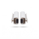 White magnetic channel seal pair - 11mm T-piece with encased black magnet strip, faces meeting