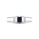 Two clear magnetic seal profiles closed on white, upright black magnets meeting at the centre