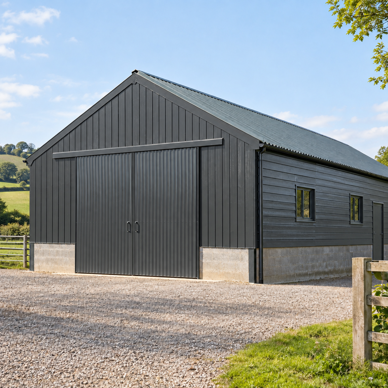 Dark Grey illustrative application: Oil-Based Barn & Shed Paint – Exterior Wood & Metal Gloss
