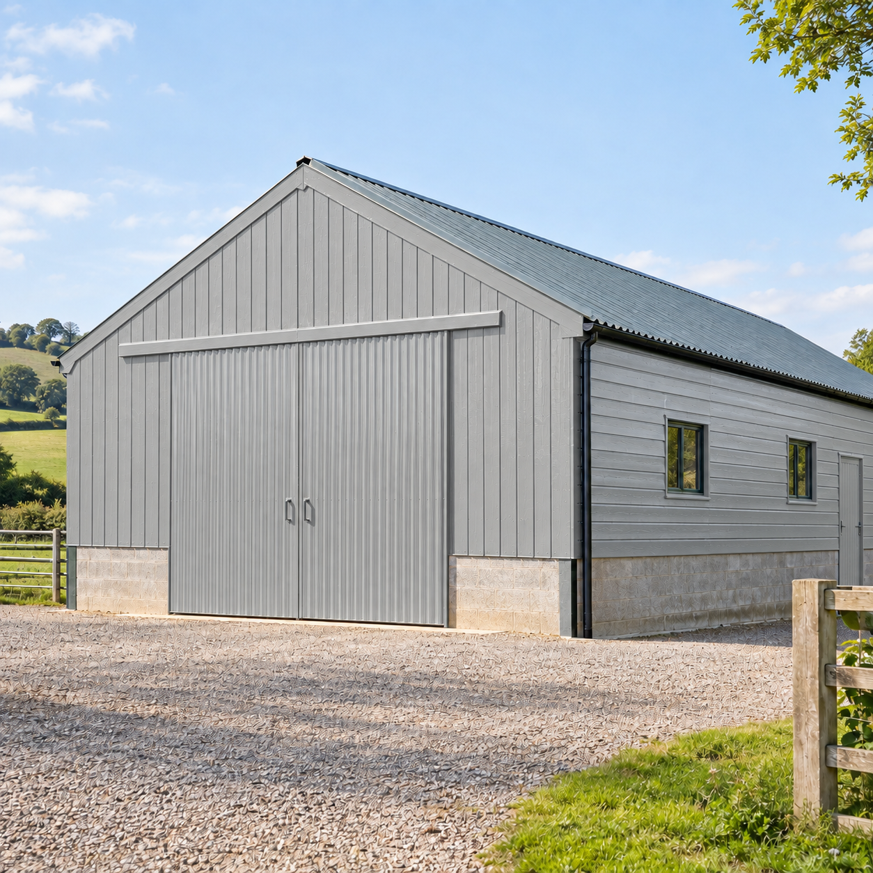 Light Grey illustrative application: Oil-Based Barn & Shed Paint – Exterior Wood & Metal Gloss