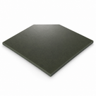 Dark olive-green Oilon slab angled on white, matt mottled face and a thin square-cut edge