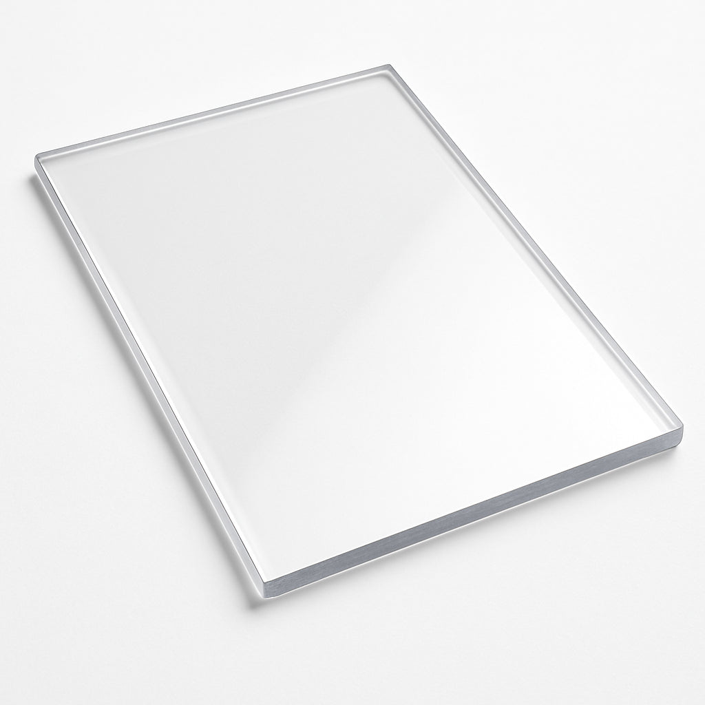 Clear polycarbonate sheet cut to size - transparent rigid plastic glazing material