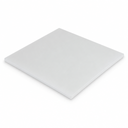 Natural white polypropylene sheet, angled studio shot on a white background