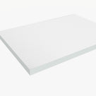 Stack of A4 prismatic acrylic sheets on white, fine square prism grid across the top face, layered edges below