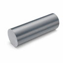 Grey PVC rod, angled studio shot on a white background