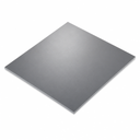 Grey PVC sheet, angled studio shot on white background showing a smooth flat surface