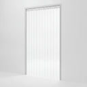 Clear PVC strip curtain kit with QuickMount aluminium child-safe rail product shot