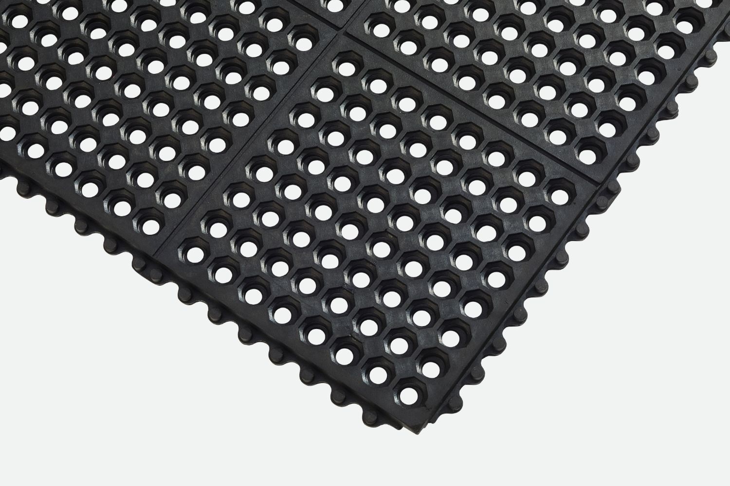 Rubber Link Mats with Drainage Holes For Pool And Wet Areas