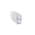 Clear seal offcut on white, glass channel above a round hollow bubble loop at the cut end