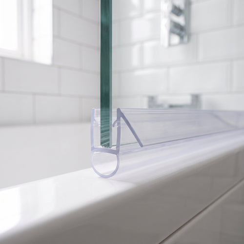 Shower Screen Seal - 4-6mm Glass, 7mm Bulb & Side Fin