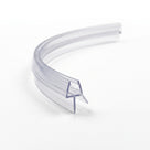 Clear pre-curved seal on white, curved into an arc with the triangular channel facing out
