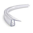 Clear pre-curved seal on white, sweeping blade curving away from the glass channel