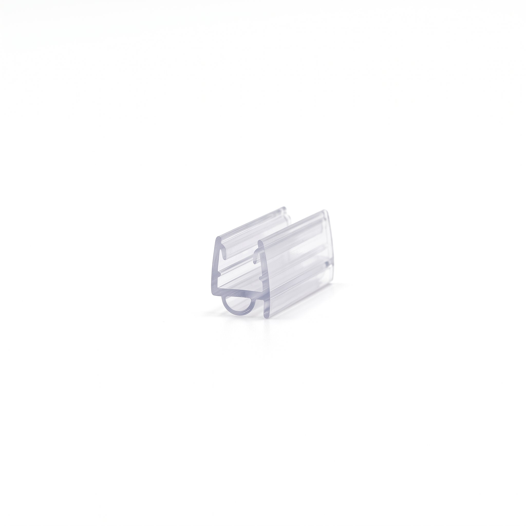 Clear SEAL053 seal cut piece - 10mm channel for 4-6mm glass with 3mm soft bubble underneath