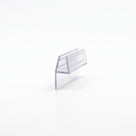 Clear seal offcut on white, trapezoid glass channel with a single flat blade off one side