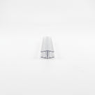 Clear SEAL065 H-profile joint seal cut piece - twin opposed channels joining two 4-6mm glass panels inline