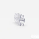 SEAL067 clear H-profile glass joint seal - twin 11mm channels back to back for joining 10-12mm panels inline