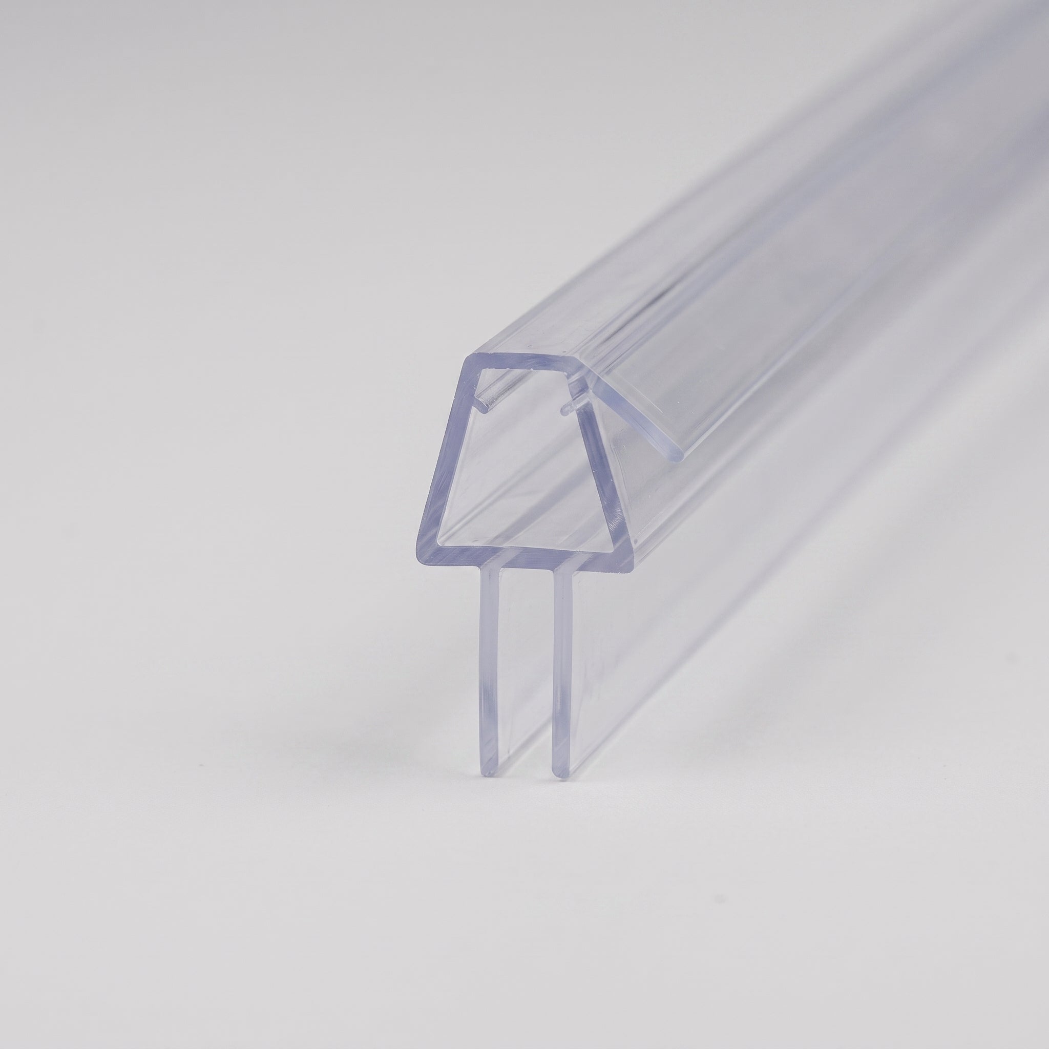 SEAL087 clear profile - 11mm channel with gripping nibs, 9mm angled fin and twin 10mm drip blades