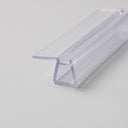 Length of clear seal on white, glass channel with a soft fin off the top of one channel wall